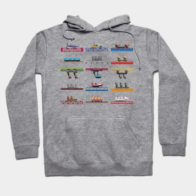 Cedar Poiint Coaster Cars Design Hoodie by CoasterMerch